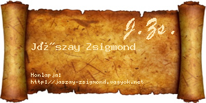 Jászay Zsigmond névjegykártya