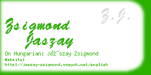 zsigmond jaszay business card